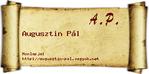 Augusztin Pál névjegykártya